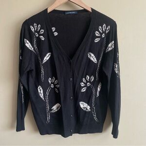 SAMANTHA SUNG rare silk cashmere shibori dye cardigan